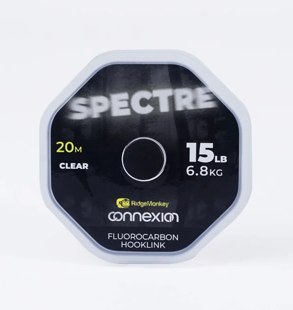 RidgeMonkey Connexion Spectre Fluorocarbon Hooklink 15lb/6,8kg Helder 20m 4 RidgeMonkey Connexion Spectre Fluorocarbon Hooklink 15lb/6,8kg Helder 20m - Afbeelding 2