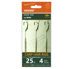 Life Orange Carp Hair Rigs, (25lb, Hook #4, Series 1), 3pcs -Karper Tackle Verkoop 762a32c2da7991bd