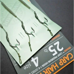 Life Orange Carp Hair Rigs, (25lb, Hook #4, Series 1), 3pcs -Karper Tackle Verkoop b49046d6cde1864e