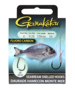 Gamakatsu Booklet Seabream LS-3310 Crab #4 - 0.26mm (10 Stuks)