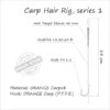 Life Orange Carp Hair Rigs, (25lb, Hook #4, Series 1), 3pcs -Karper Tackle Verkoop fe6b7d84b0a4d4c6